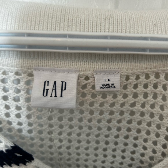 White and blue crochet cardigan - Picture 3 of 3